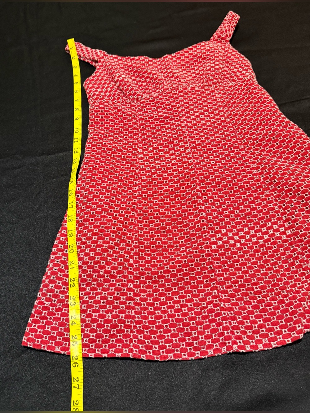 Free People Berry Kiss Mini Dress Red Embroidered Boho Cotton Off Shoulder S - Picture 15 of 16